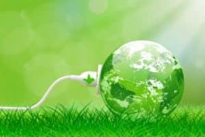 Energy-efficient globe with plug, symbolizing eco-friendly practices and sustainable heating solutions for modern boilers.