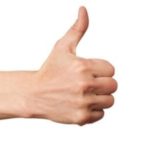 Hand giving a thumbs-up gesture, symbolizing approval for The Meridian Company’s home services in Lansing, Michigan.